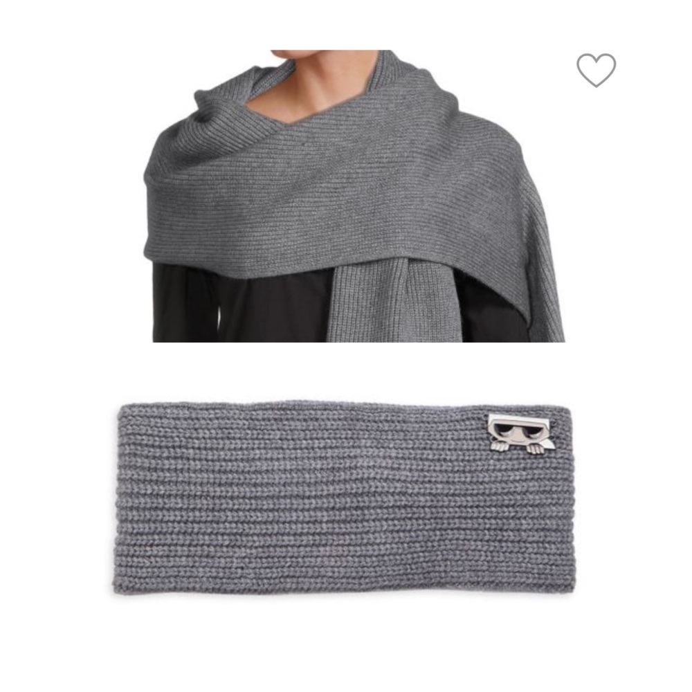 KARL LAGERFELD PARIS scarf & headband set